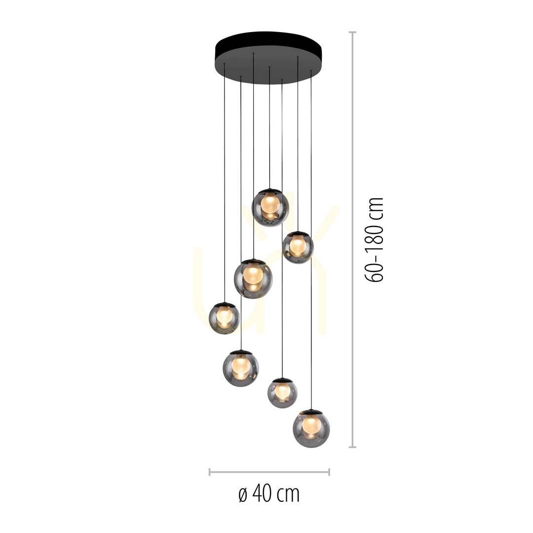 View PURE POPUP 2587-15 Gray 7xLED Pendant Light PURE POPUP 2587-15 Gray 7xLED Pendant Light