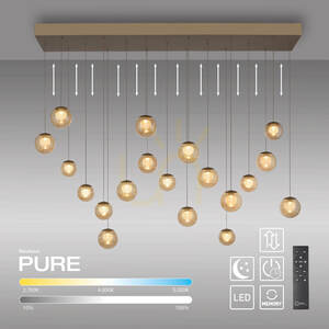 PURE POPUP 2589-97 Brown 19xLED Pendant Light 1 PURE POPUP 2589-97 Brown 19xLED Pendant Light small 1