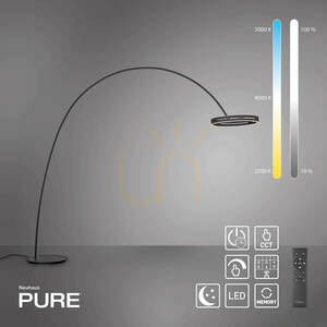 PURE LOOP-BOW 561-18 Floor Lamp, Black, 2xLED small 1