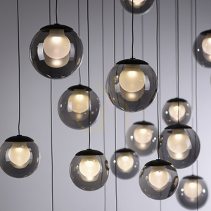 PURE POPUP 2590-15 Gray 13xLED Pendant Light small 6