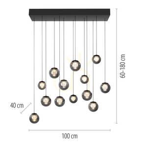 PURE POPUP 2590-15 Gray 13xLED Pendant Light small 7