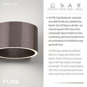 PURE CLIPSE 8561-34 Brown 2xLED Wall Sconce 7 PURE CLIPSE 8561-34 Brown 2xLED Wall Sconce small 7