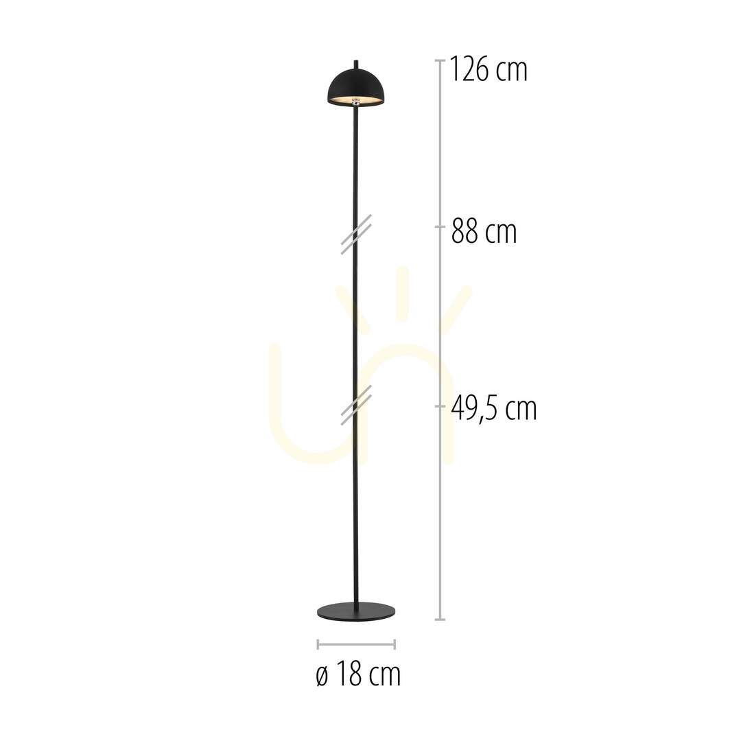Show BELLIS 19245-18 Floor Lamp, Black, 1xLED BELLIS 19245-18 Floor Lamp, Black, 1xLED