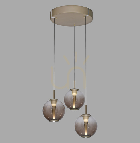 Check PURE E-Infinity 2222-97 Brown 3xLED Pendant Light