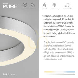 PURE LINES ROUND 6310-95 Ceiling Light, Silver, 1xLED 4 PURE LINES ROUND 6310-95 Ceiling Light, Silver, 1xLED small 4
