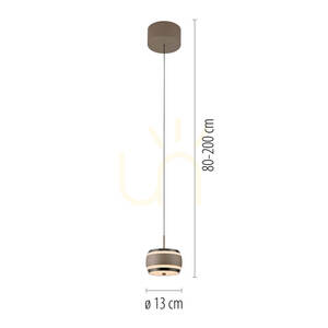 PURE FALLING RINGS 2503-97 Brown 1xLED Pendant Light small 7