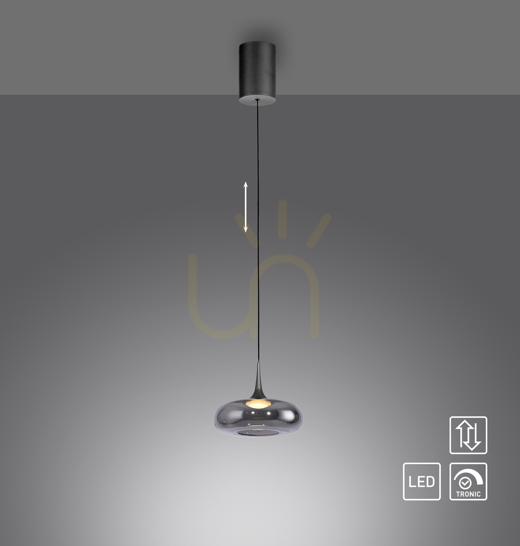View POSH 15692-15 Gray 1xLED Pendant Light POSH 15692-15 Gray 1xLED Pendant Light