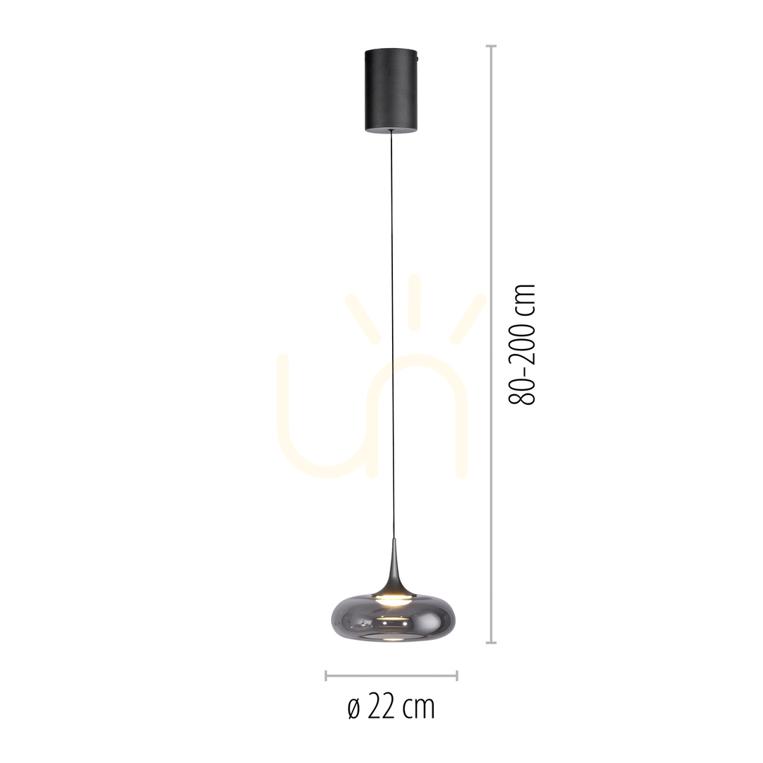 Preview POSH 15692-15 Gray 1xLED Pendant Light POSH 15692-15 Gray 1xLED Pendant Light