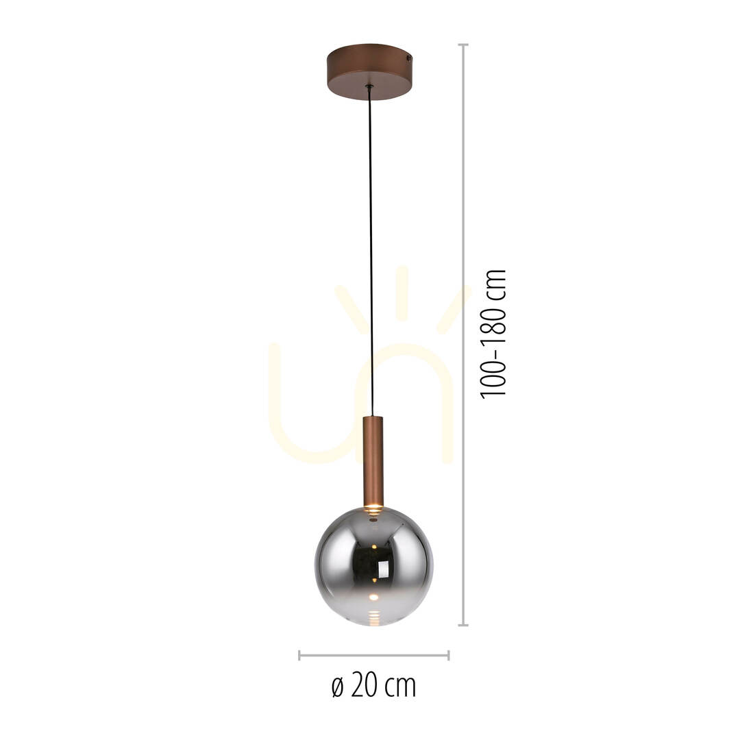 Preview BOWL 2284-23 Pendant Light, Brown, 1xLED BOWL 2284-23 Pendant Light, Brown, 1xLED