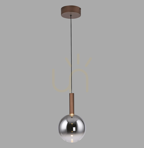 Check BOWL 2284-23 Pendant Light, Brown, 1xLED