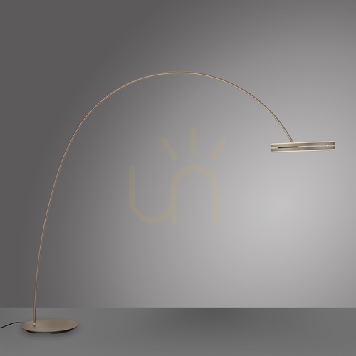 Check PURE LOOP-BOW 561-97 Floor Lamp, Brown, 2xLED