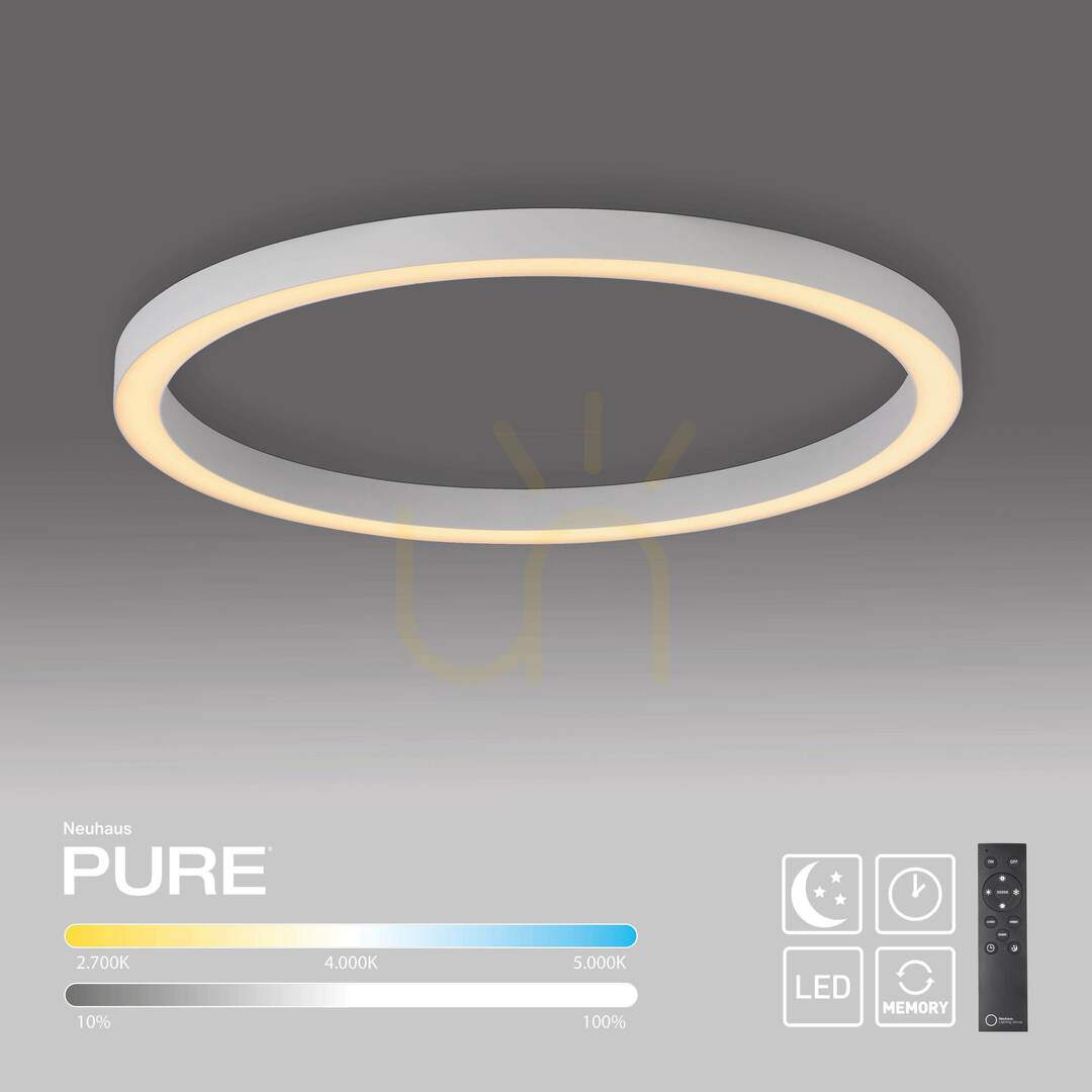 View PURE LINES ROUND 6306-16 Ceiling Light, White, 1xLED PURE LINES ROUND 6306-16 Ceiling Light, White, 1xLED