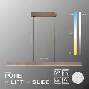 PURE MOTO-RISE 2545-34 Brown 3xLED Pendant Light small 5