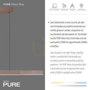 PURE MOTO-RISE 2545-34 Brown 3xLED Pendant Light small 7