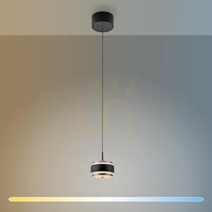 PURE FALLING RINGS 2503-18 Black 1xLED Pendant Light small 2