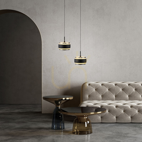 Check Paul Neuhaus PURE Falling Rings 2503-18 LED pendant light Black pearl / Diamond 13 cm