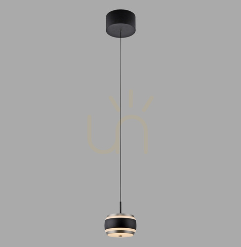 Check PURE FALLING RINGS 2503-18 Black 1xLED Pendant Light
