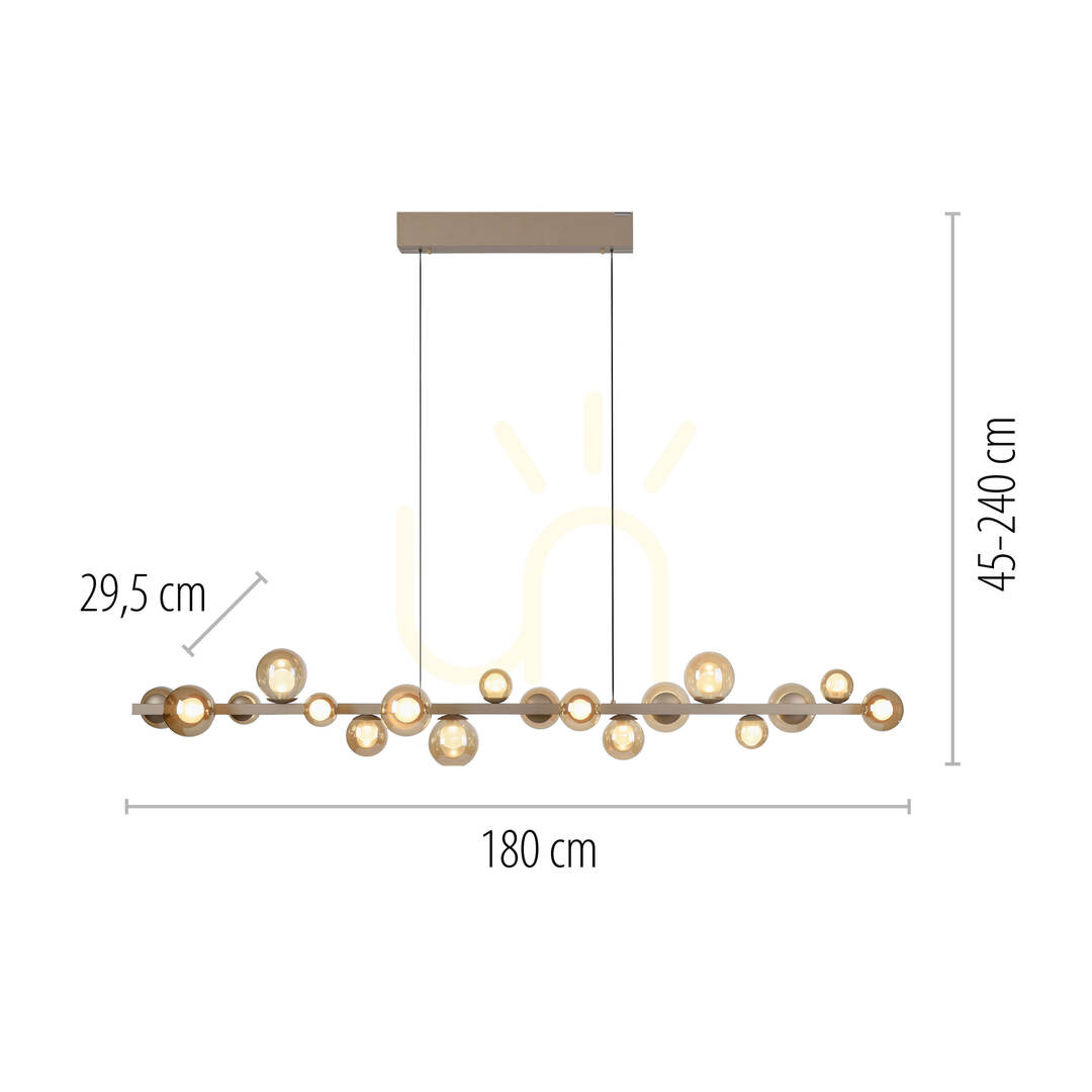 Display PURE E-POPUP 2558-97 Brown 18xLED Pendant Light PURE E-POPUP 2558-97 Brown 18xLED Pendant Light
