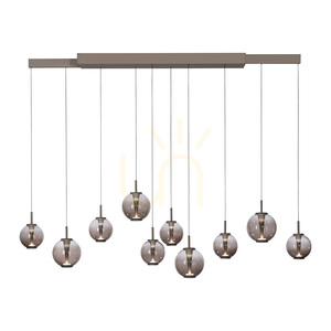 PURE E-INFINITY 2221-97 Brown 10xLED Pendant Light small 1
