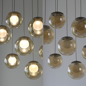 PURE POPUP 2587-97 Brown 7xLED Pendant Light small 10
