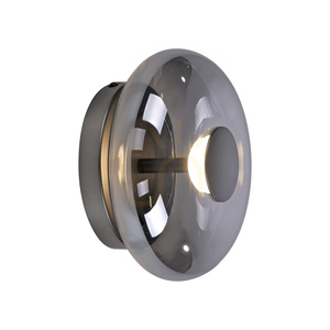 Schöner Wohnen POSH 15696-15 LED wall and ceiling light, grey, smoked glass, Ø22 cm small 2
