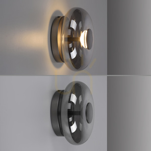 Schöner Wohnen POSH 15696-15 LED wall and ceiling light, grey, smoked glass, Ø22 cm small 5