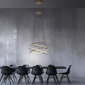PURE E-FLYING RINGS 2566-97 Brown 1xLED Pendant Light small 10