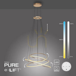 PURE E-FLYING RINGS 2566-97 Brown 1xLED Pendant Light small 5