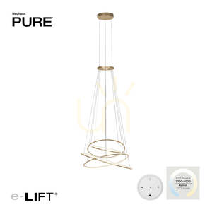 PURE E-FLYING RINGS 2566-97 Brown 1xLED Pendant Light small 6