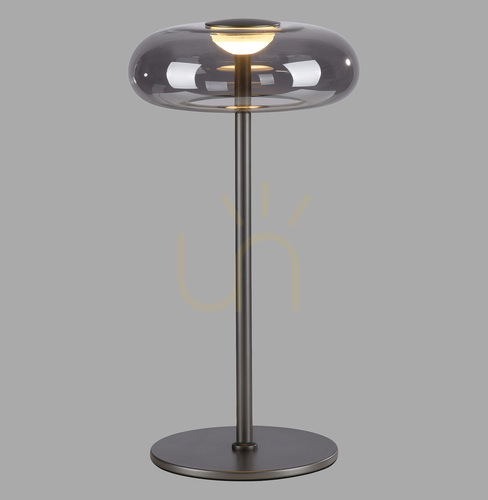 Check POSH 15697-15 Table Lamp, Gray, 1xLED