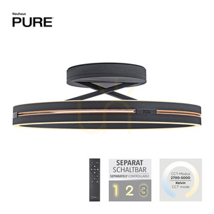 PURE LOOP 6552-18 Black Ceiling Light, 2xLED 6 PURE LOOP 6552-18 Black Ceiling Light, 2xLED small 6