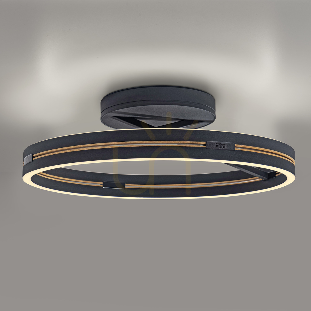 Check PURE LOOP 6552-18 Black Ceiling Light, 2xLED PURE LOOP 6552-18 Black Ceiling Light, 2xLED
