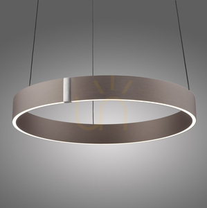 PURE E-CLIPSE 2560-34 LED Pendant Light, Electric Height Adjustment via Remote Control, Brown small 0