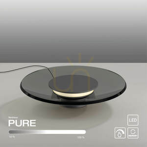 PURE MOON 4594-15 Table Lamp, Gray, 1xLED small 7