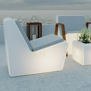 TARIDA SIT 3159 White Garden Chair with 1 LED Light 3 TARIDA SIT 3159 White Garden Chair with 1 LED Light small 3