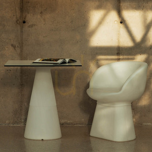ITACA 3200 White Garden Table, 1xLED small 2