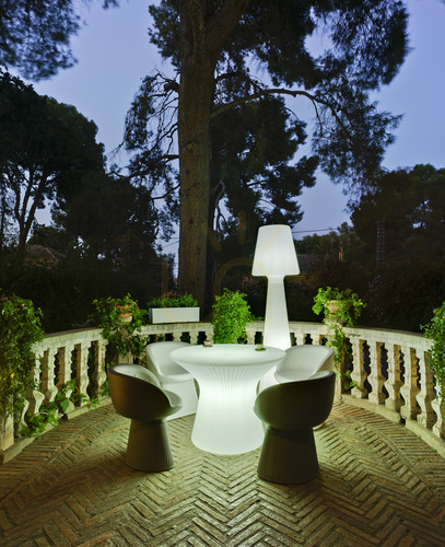 Check CAPRI 3178 White Garden Table, 1xLED