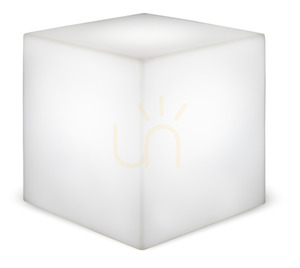 CUBY 3186 White Garden Table, 1xLED small 1
