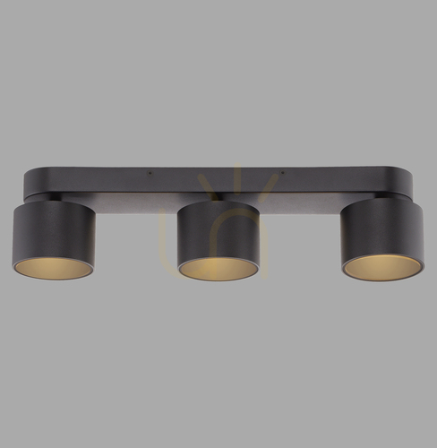 Check PURE CUP 6227-18 Black 3xLED Ceiling Light