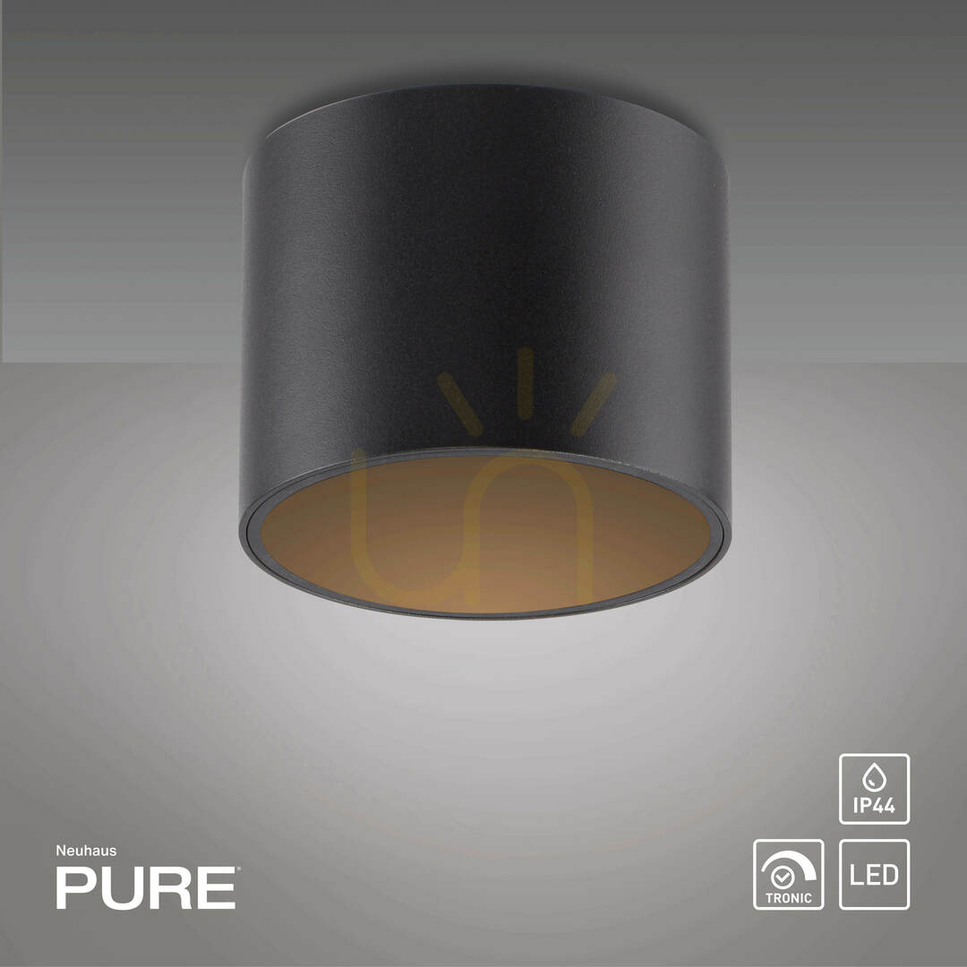 View PURE POINT 6761-18 Black Ceiling Light, 1xLED PURE POINT 6761-18 Black Ceiling Light, 1xLED