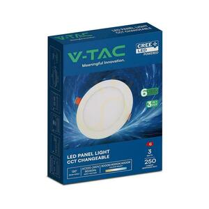 V-TAC PRO SLIM 3W LED CREE CHIP Recessed Downlight, Round, 84x12mm, VT-307CCT, 250 lm, 6-Year Warranty 5 V-TAC PRO SLIM 3W LED CREE CHIP Recessed Downlight, Round, 84x12mm, VT-307CCT, 250 lm, 6-Year Warranty small 5