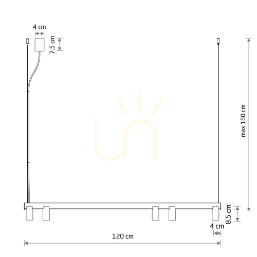 Check FOURTY LINE LED 1200 Pendant Light 12422 by Nowodvorski