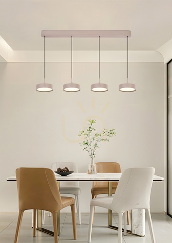 Check VALENSOLE Straight 4-Light Pendant Lamp, Cashmere, 7062-413 Aviano