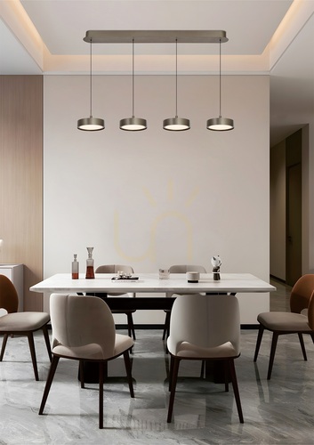 Check VALENSOLE 4-Light Straight Pendant Light, Brown 7062-421 Aviano