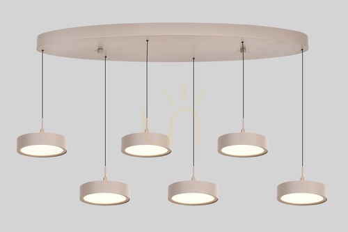 Check VALENSOLE Oval 6-Light Pendant Lamp, Cashmere, 7062-613 Aviano