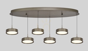 VALENSOLE Oval 6-Light Pendant Light, Brown 7062-621 Aviano small 1