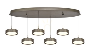 VALENSOLE Oval 6-Light Pendant Light, Brown 7062-621 Aviano small 4