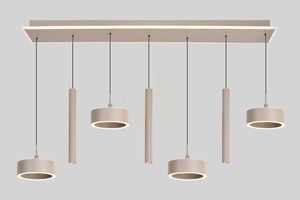 CARNAC Straight 7-Light Pendant Lamp, Cashmere 7040-813 Aviano small 7