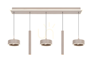 CARNAC Straight 5-Light Pendant Lamp, Cashmere, 7040-613 Aviano small 1