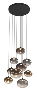 PESARO Round 9-Light Pendant Lamp, Black, 5082-902 Aviano small 1